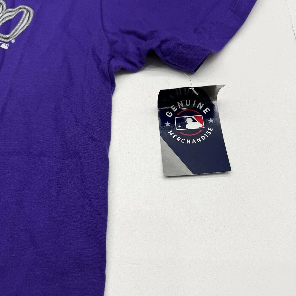 Colorado Rockies Shirt Mens Large Purple MLB Baseball LogoAthletic Graphic Tee